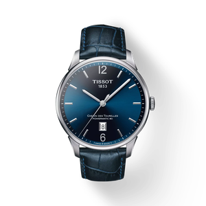 Front view of the watch Tissot 杜魯爾系列自動款 with shadow