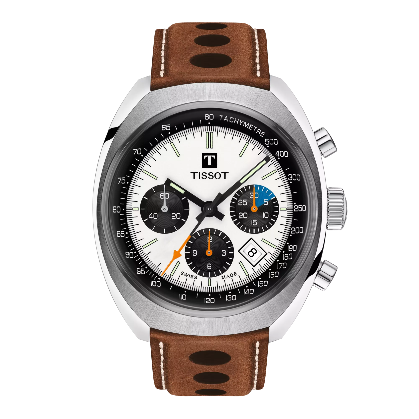 Front view of the watch Tissot Heritage 1973