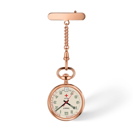 Front view of the watch Tissot Infirmi&egrave;res with shadow