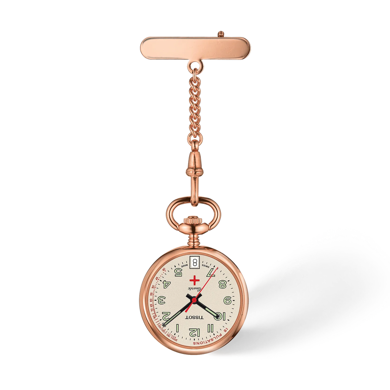 Front view of the watch Tissot Infirmi&egrave;res with shadow