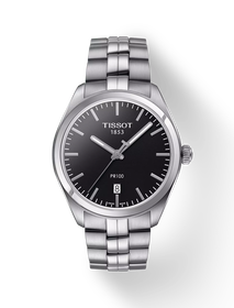 Front view of the watch Tissot PR 100 with shadow