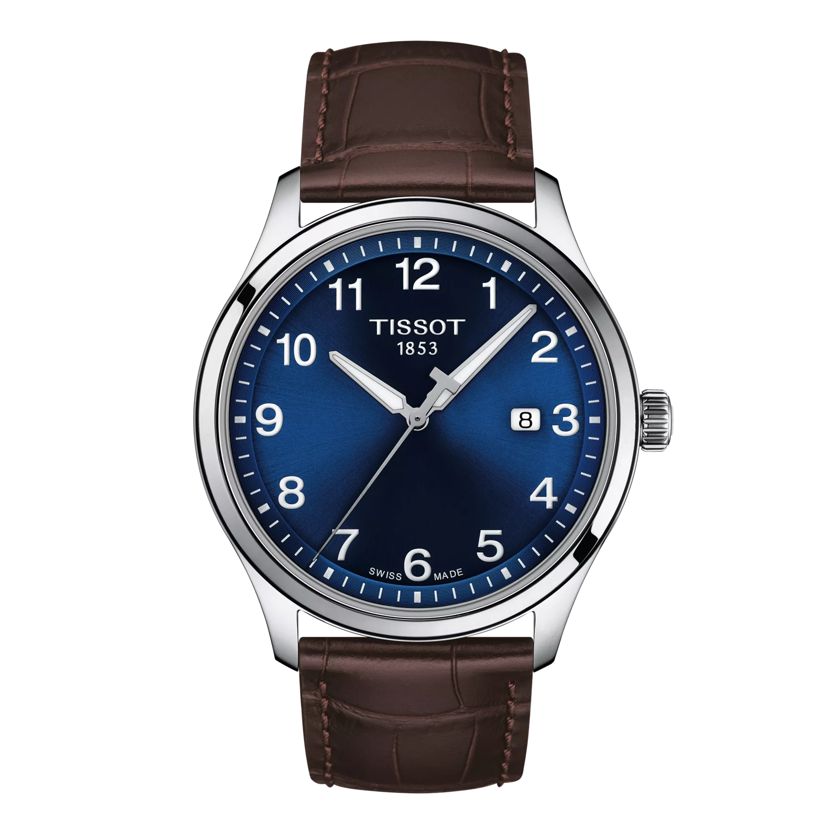 Front view of the watch Tissot Gent XL Classic