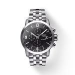 Front view of the watch Tissot PRC 200 Automatic Chronograph with shadow