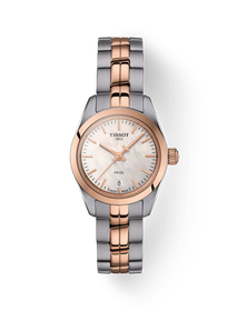 Vue de face de la montre Tissot PR 100 Lady Small avec ombre