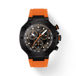 Front view of the watch 天梭競速系列45mm with shadow