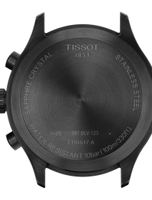 Back view of the watch case Tissot Chrono XL Vintage 45mm