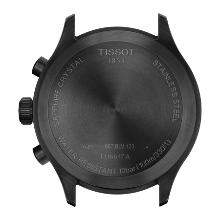 Back view of the watch case Tissot Chrono XL Vintage 45mm