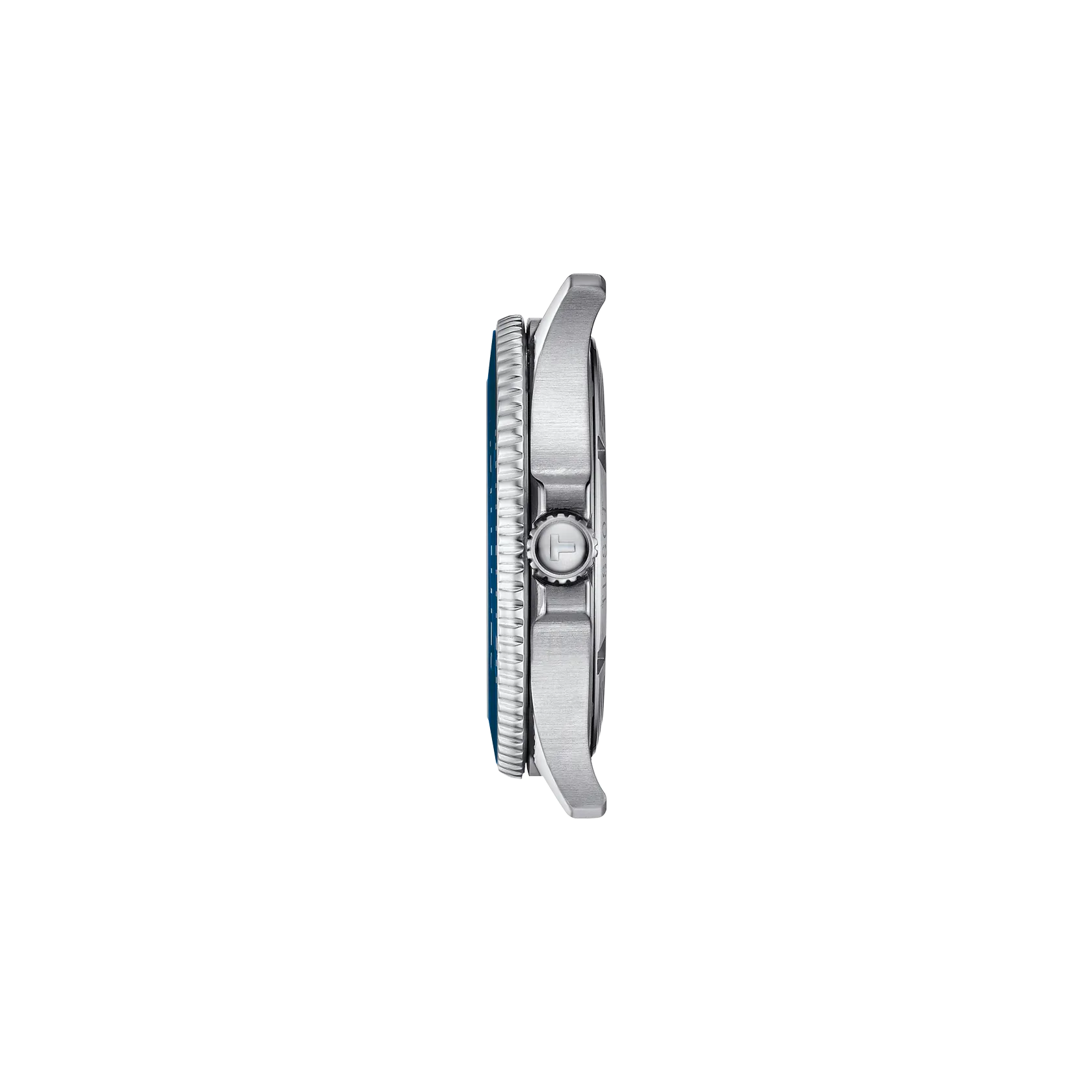 Seitenansicht des Gehäuses der Uhr Tissot Seastar 1000 40mm