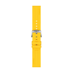 Front view of Tissot Official Silicone Yellow Strap Lugs 22 mm