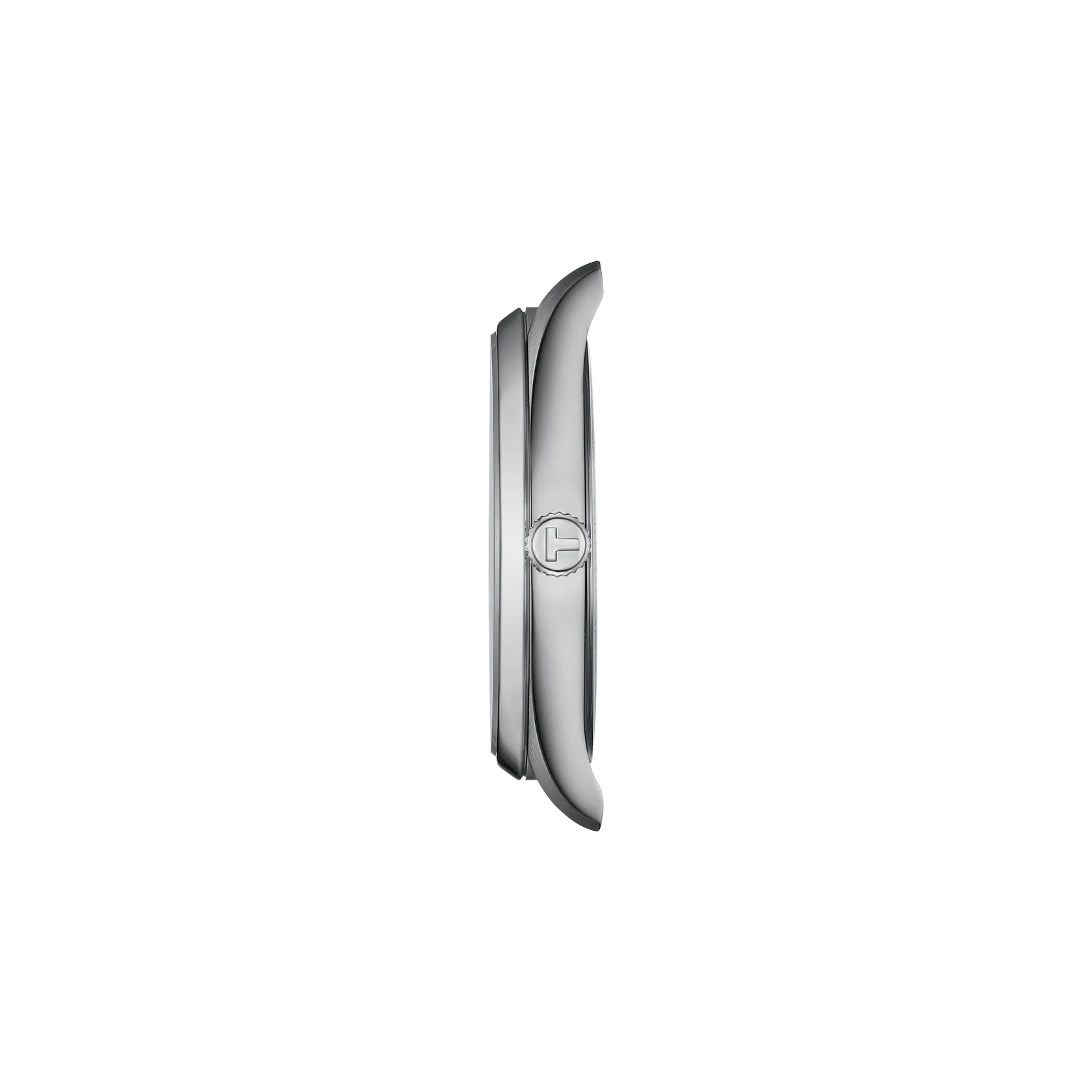 Profile view of the watch case Tissot PR 100 40mm