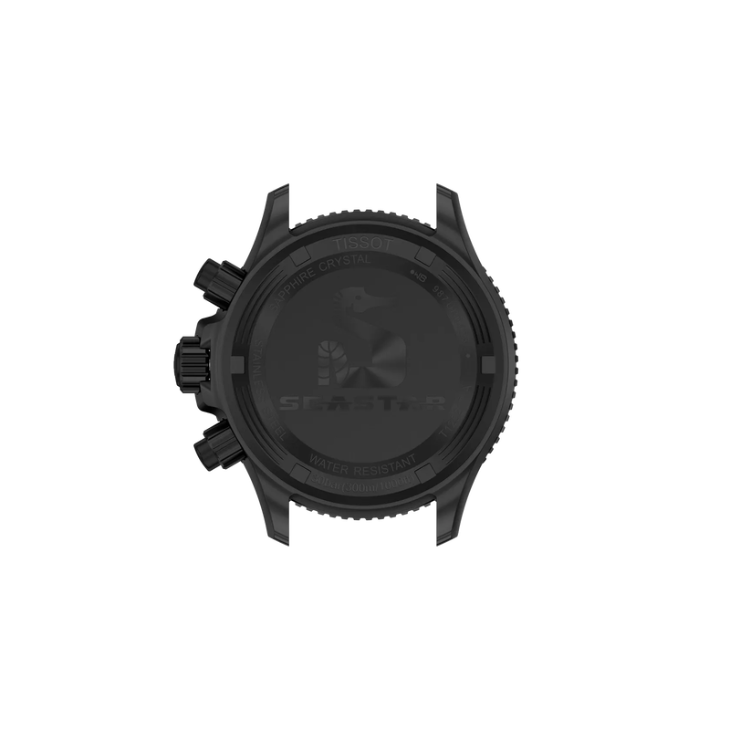 시계 케이스 뒷면 보기 티쏘 씨스타 1000 쿼츠 크로노그래프 38mm