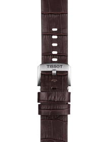 Zoom on Tissot Official Brown Leather Strap Lugs 22 mm