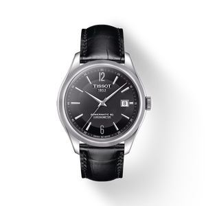 Front view of the watch Tissot Ballade Powermatic 80 COSC with shadow