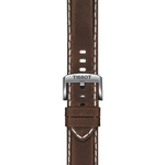 Zoom on Tissot Official Brown Leather Strap Lugs 22 mm