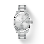 Vue de face de la montre Tissot Gentleman 38mm avec ombre