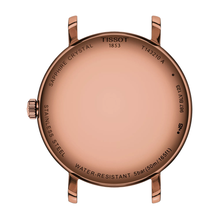 Vista posterior de la caja del reloj Tissot Everytime 34mm