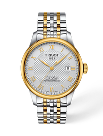 Front view of the watch Tissot Le Locle 39.3mm with shadow