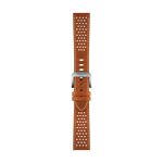 TISSOT オフィシャル ライト ブラウン レザー ストラップ ラグ 20 mmの正面図