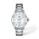 Front view of the watch Tissot Seastar 1000 36mm with shadow
