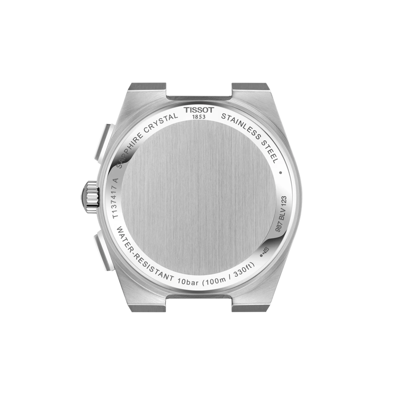 Back view of the watch case Tissot PRX 41mm