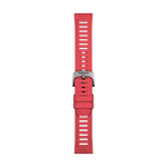 Front view of Tissot Official Red Silicone Strap Lugs 21 mm