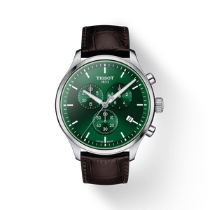 Front view of the watch Tissot Chrono XL Classic with shadow