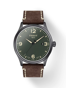 Front view of the watch Tissot Gent XL with shadow