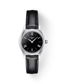 Front view of the watch Tissot Tradition 5.5 Lady with shadow