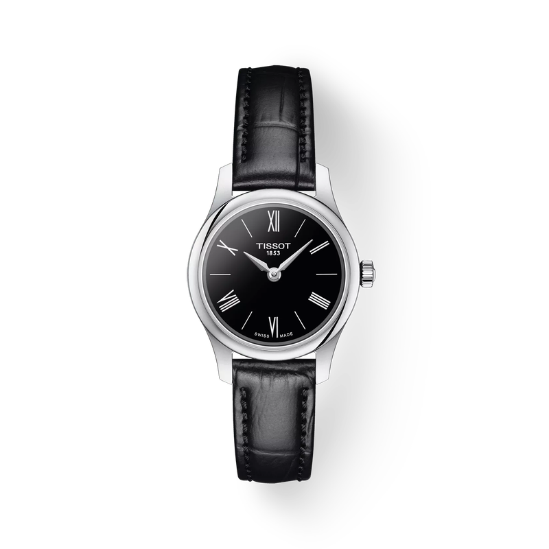 Front view of the watch Tissot Tradition 5.5 Lady with shadow