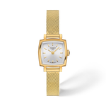 Front view of the watch Tissot Lovely Square 20x20mm with shadow
