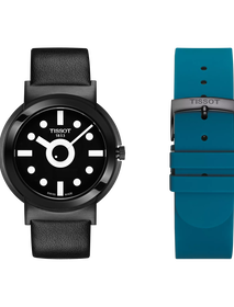 Front view of the watch Tissot Heritage Memphis Gent with additional bracelet