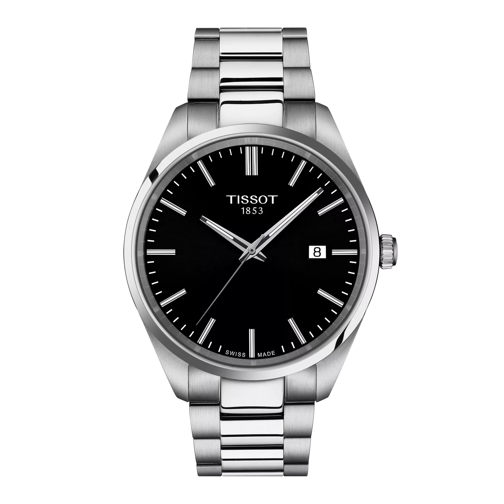 Front view of the watch Tissot PR 100 40mm