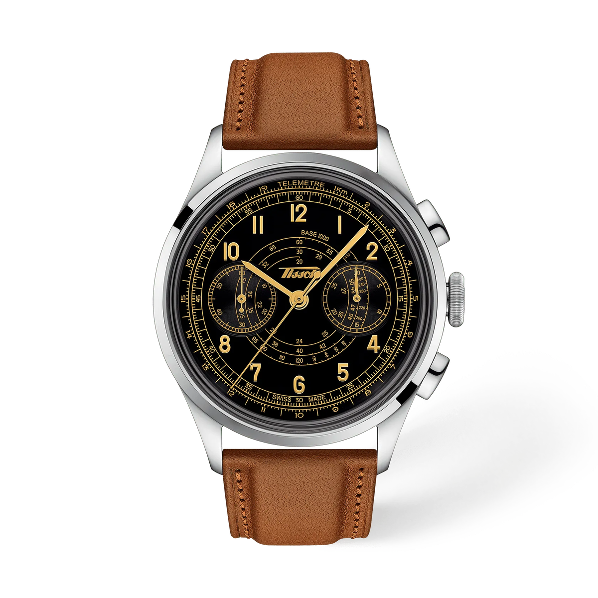 Мужские часы Tissot Telemeter 1938 42 мм, цвет: Чёрный — фото 1