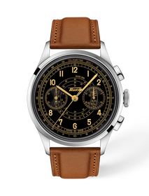 Vista frontal del reloj Tissot Telemeter 1938 42mm con sombra