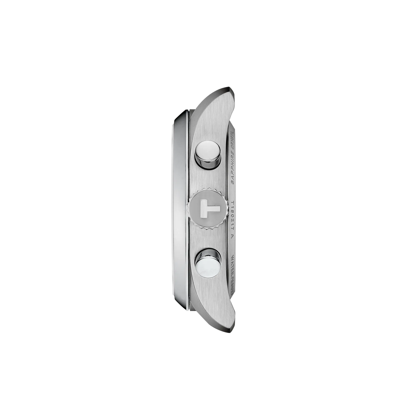 Profile view of the watch case Tissot PR 100 36mm