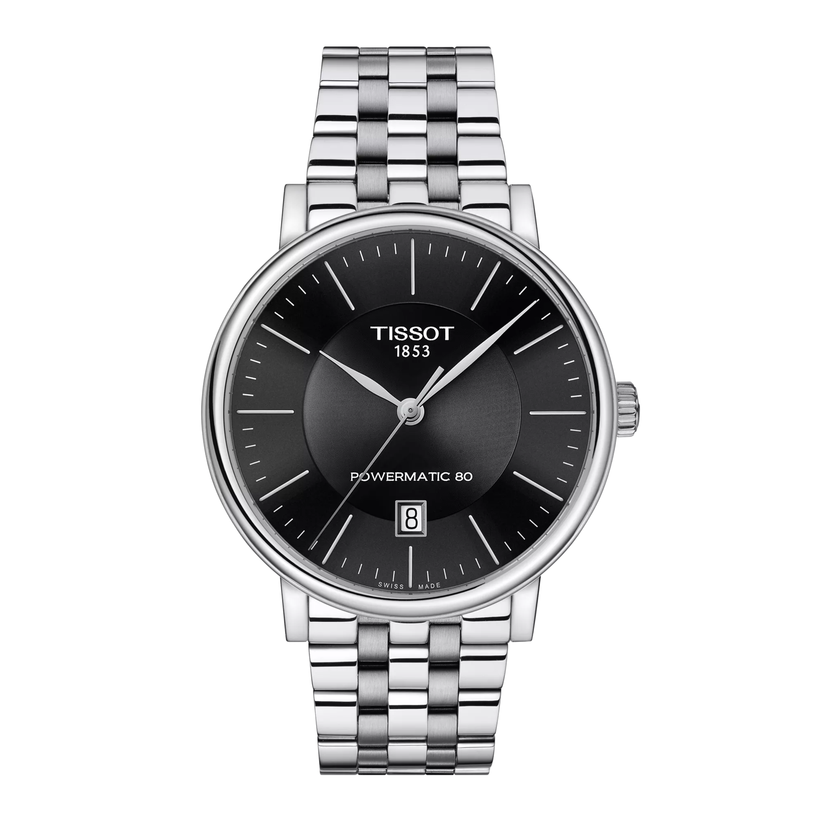 Front view of the watch Tissot Carson Premium 40mm