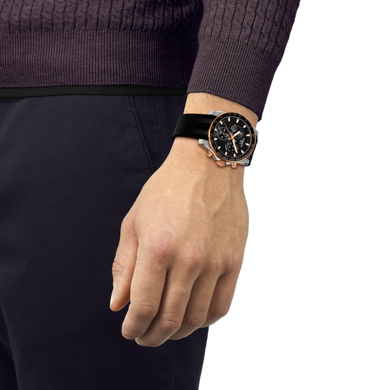 Simulaci&oacute;n del reloj Tissot Supersport Chrono 42mm en una mu&ntilde;eca
