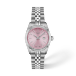 Vooraanzicht van het horloge Tissot Ballade 30mm met schaduw