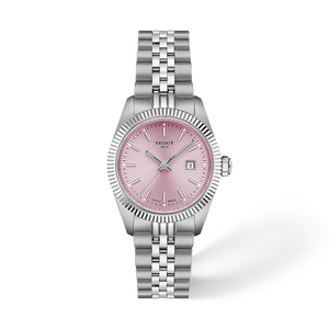 Vooraanzicht van het horloge Tissot Ballade 30mm met schaduw