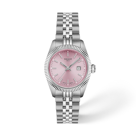 Front view of the watch Tissot Ballade 30mm with shadow