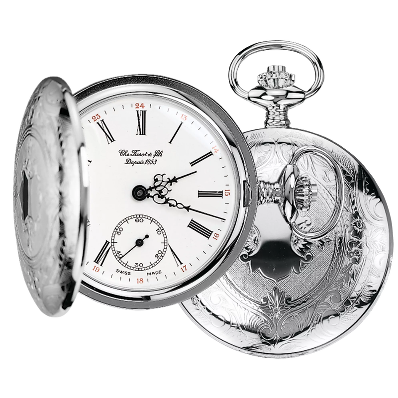 Front view of the watch Tissot Savonnette 49.55mm