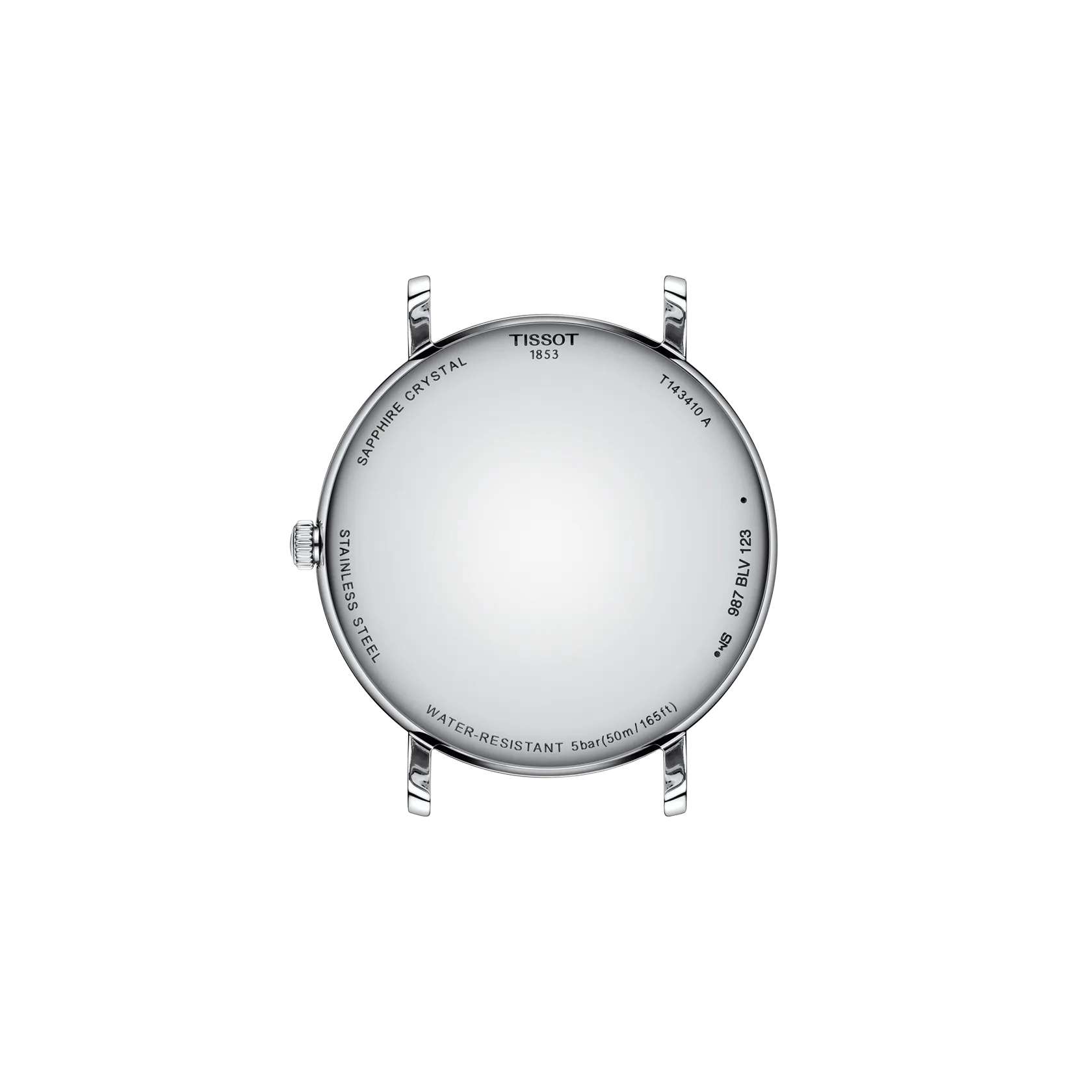 Back view of the watch case Tissot Everytime 40mm