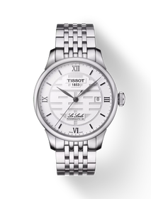 Front view of the watch Tissot Le Locle Double Happiness with shadow