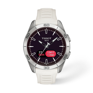 Front view of the watch Tissot T-Touch Connect Sport 43.75mm with shadow