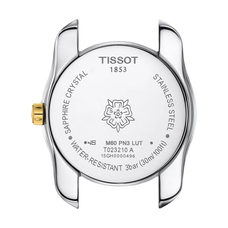 R&uuml;ckansicht des Geh&auml;uses der Uhr Tissot T-Wave
