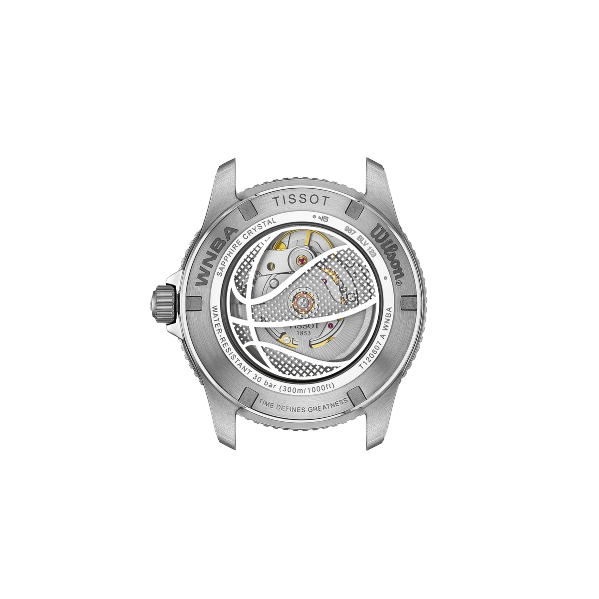 Часы Tissot Seastar Wilson WNBA 40 мм, цвет: Чёрный — фото 3