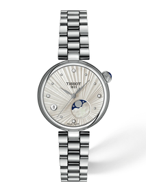 Front view of the watch Tissot D&eacute;sir 29.6mm with shadow