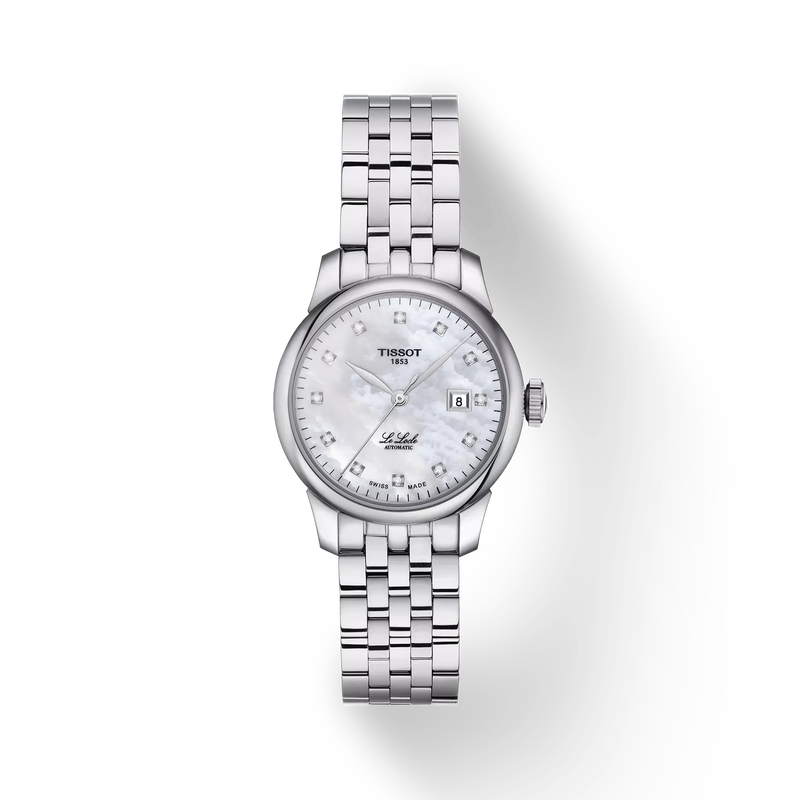 Front view of the watch Tissot Le Locle Automatic Lady (29.00) with shadow