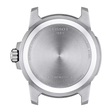 Back view of the watch case Tissot Supersport Gent