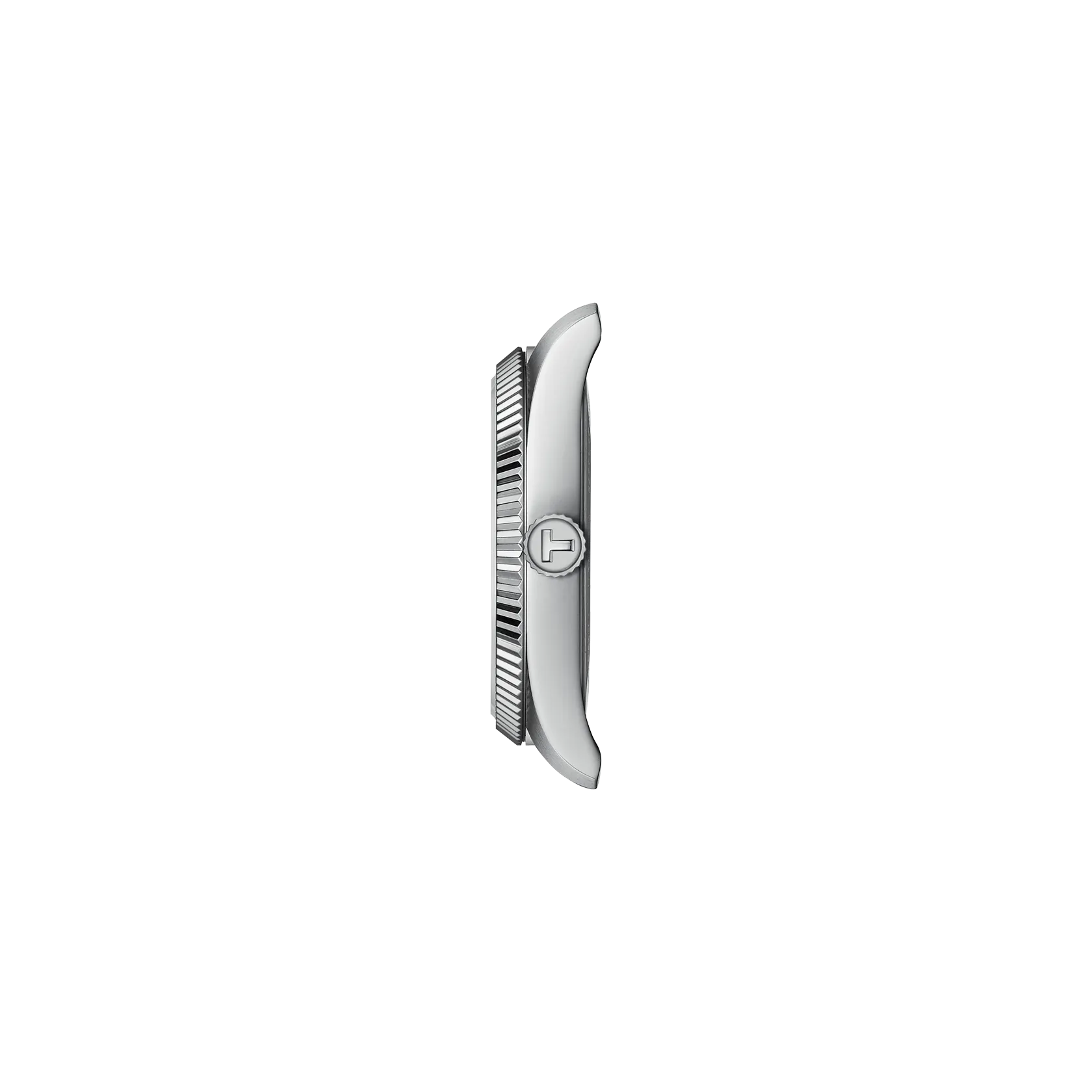 Profile view of the watch case Tissot Ballade 34mm